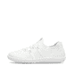 Weiße vegane Rieker Damen Slipper 52854-80, Barfußschuhe mit einem Gummizug. Schuh Außenseite.