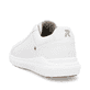Weiße Rieker Herren Sneaker Low U1100-80 mit Schnürung sowie flexibler Sohle. Schuh von hinten.