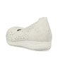 Beige Rieker Ballerinas L9365-60 in Löcheroptik sowie extra weicher Decksohle. Schuh von hinten.