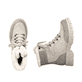 Hellbeige Rieker Damen Kurzstiefel Z8591-60 mit Reißverschluss sowie einer Profilsohle. Schuh Innenseite