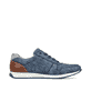 Blaue Rieker Herren Schnürschuhe 11926-14 mit Reißverschluss sowie Löcheroptik. Schuh Innenseite.