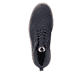Urbanschwarze Rieker Herren Schnürstiefel 38419-00 mit einer robusten Profilsohle. Schuh Laufsohle