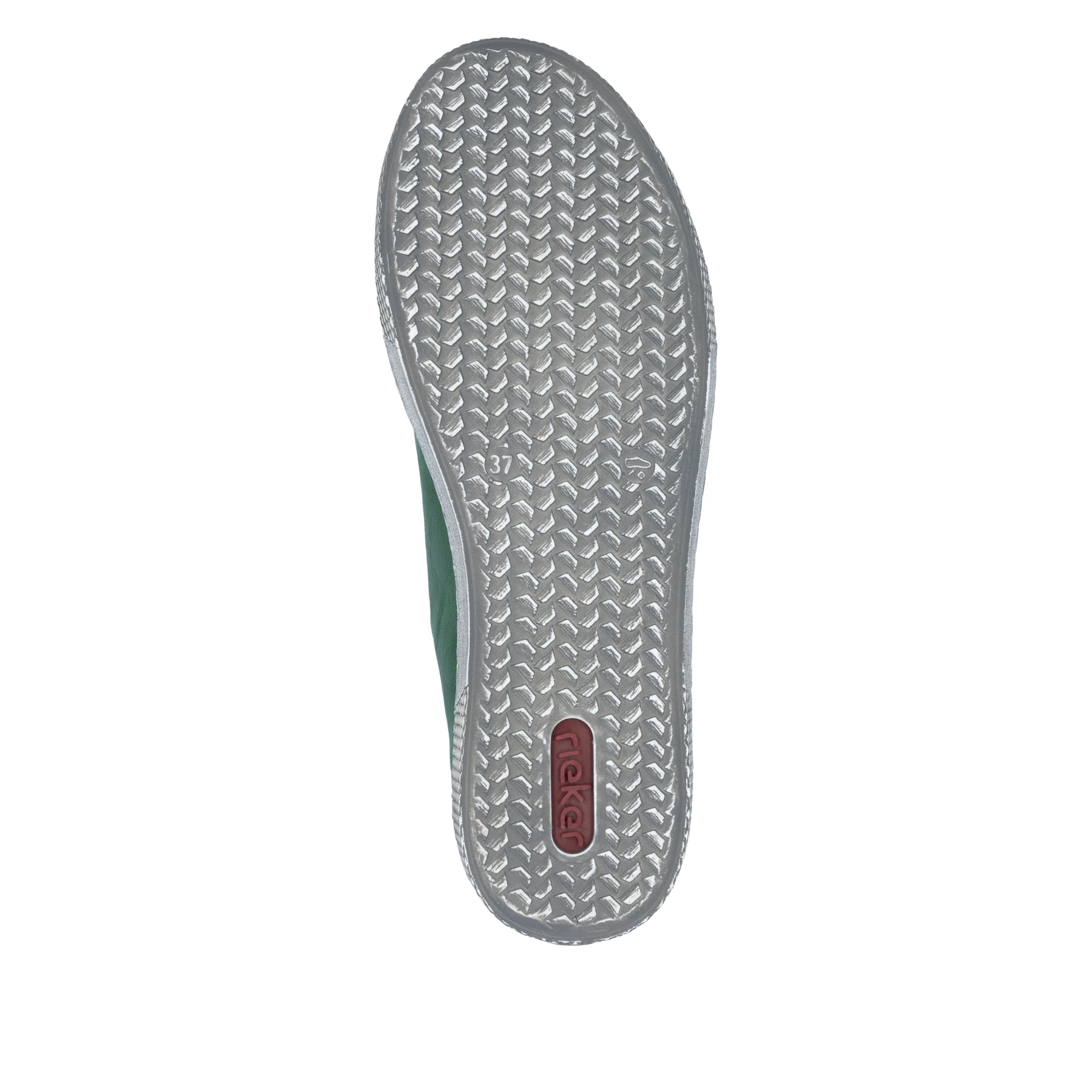 Grüne Rieker Damen Schnürstiefel Z1221-53 mit modernen Ziernähten. Schuh Laufsohle.