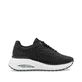 Schwarze vegane Rieker Damen Sneaker Low W2700-00 mit einer Schnürung. Schuh Innenseite.
