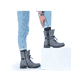 
Mondgraue Rieker Damen Schnürstiefel 785K0-45 mit Schnürung und Reißverschluss. Schuh am Fuß