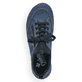 
Ozeanblaue Rieker Damen Slipper 52573-14 mit Elastikeinsatz sowie einer leichten Sohle. Schuh von oben