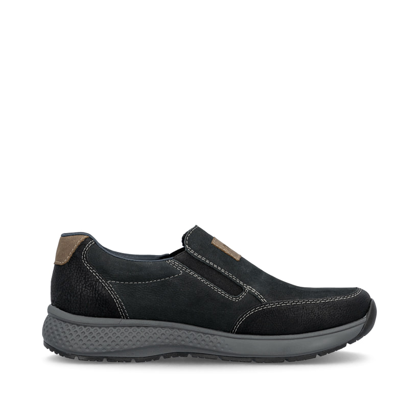 Blaugraue Rieker Herren Sneaker Low B7613-14 mit einer schockabsorbierenden Sohle. Schuh Innenseite