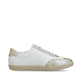 Baskets basses Rieker blanches femme L9700-81 avec finition métallisée. Côté intérieur de la chaussure.
