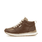 Braune Rieker Damen Sneaker High 42570-22 mit flexibler und super leichter Sohle. Schuh Außenseite.