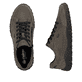 Dunkelgraue Rieker Herren Schnürschuhe 08101-45 aus Rauleder. Schuh von oben, liegend.