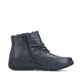 Blaue Rieker Damen Kurzstiefel 59585-14 mit Reißverschluss sowie Extraweite H. Schuh von hinten.