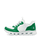 Grüne vegane Rieker Damen Sneaker Low M6068-52 mit einem Gummizug. Schuh Außenseite.