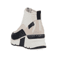 Beige Rieker Damen Sneaker High N6352-60 mit leichter und dämpfender Sohle. Schuh von hinten.
