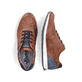 Braune Rieker Herren Schnürschuhe 11928-25 mit der Komfortweite G 1/2. Schuh von oben, liegend.