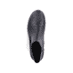 
Nachtschwarze Rieker Damen Chelsea Boots 75170-00 mit einer schockabsorbierenden Sohle. Schuh von oben