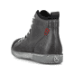 
Graphitgraue Rieker Damen Kurzstiefel Z1226-45 mit einer robusten Profilsohle. Schuh von hinten