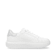 Weiße Rieker Damen Sneaker Low W1204-82 mit einer Schnürung. Schuh Innenseite.