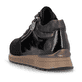 Weiße Rieker Damen Sneaker Low N1403-80 mit Reißverschluss sowie Extraweite H. Schuh Außenseite gespiegelt.
