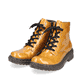 Himmelblaue Rieker Damen Schnürstiefel 78240-14 mit einer robusten Profilsohle. Schuh Innenseite