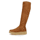 Braune Rieker Damen Hochschaftstiefel W1080-24 mit TR-Sohle mit weichem EVA-Inlet. Schuh Außenseite.