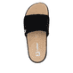 Schwarze Rieker Damen Pantoletten W3250-00 mit flexibler und ultraleichter Sohle. Schuh von oben.