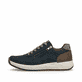 Baskets basses Rieker bleues pour homme 11504-14 avec fermeture éclair. Côté extérieur de la chaussure.