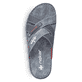 Blaue Rieker Herren Pantoletten 21099-15 mit der Komfortweite G. Schuh von oben.