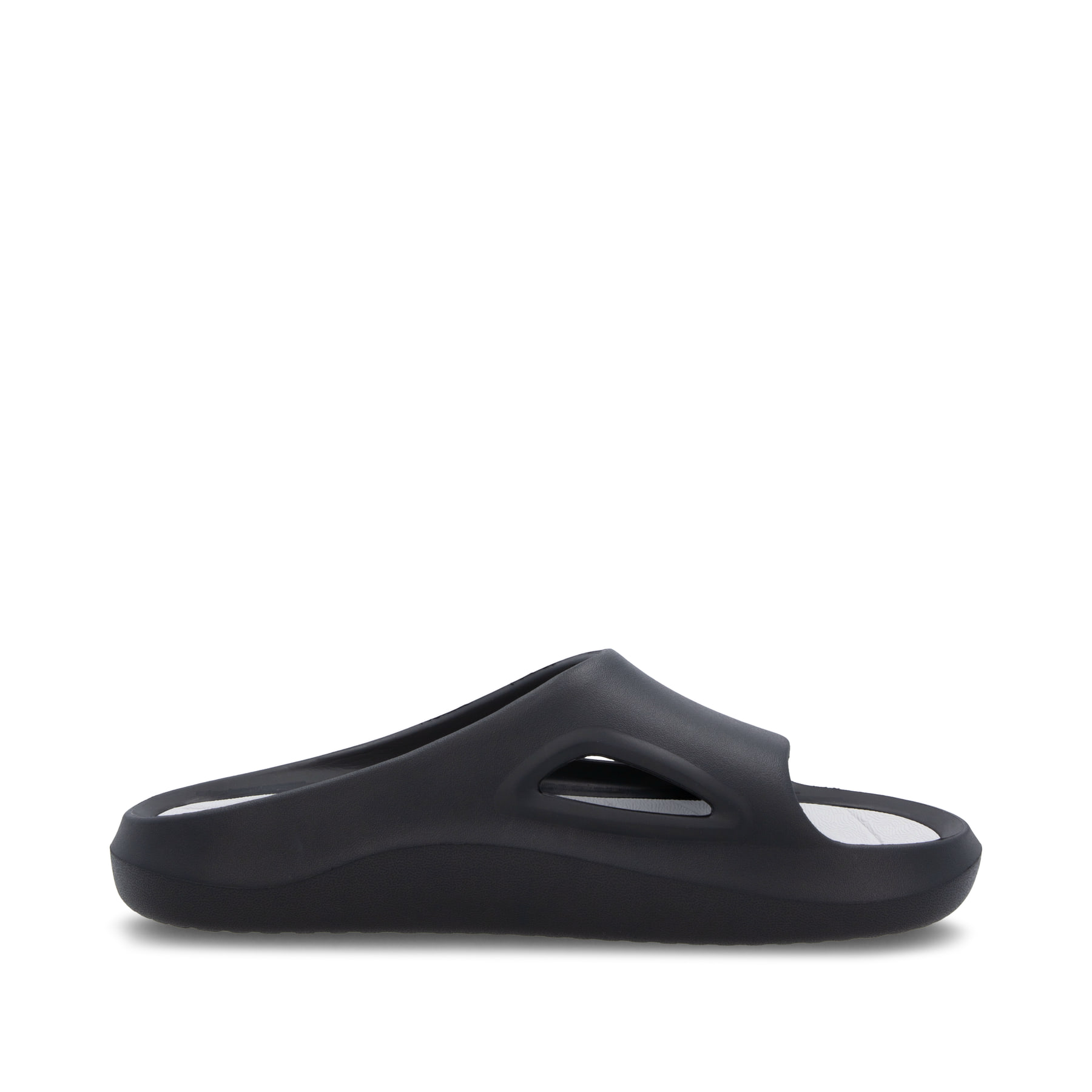 Schwarze Rieker Herren Pantoletten U3450-00 mit einer ultraleichten Sohle. Schuh Innenseite.