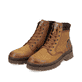 Braune Rieker Herren Schnürstiefel U0272-68 mit wasserabweisender TEX-Membran. Schuhpaar seitlich schräg.