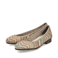 Mehrfarbige Rieker Ballerinas 51983-90 mit einer extra weichen Decksohle. Schuhpaar seitlich schräg.