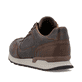 Braune Rieker Herren Sneaker Low U0311-25 aus Glattleder mit einer Schnürung. Schuh von hinten.