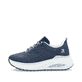 Blaue vegane Rieker Damen Sneaker Low W2701-14 mit einer Schnürung. Schuh Außenseite.