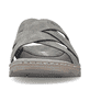 Graue Rieker Herren Pantoletten 21690-45 mit Komfortweite G sowie leichter Sohle. Schuh von vorne.