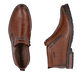 Braune Rieker Herren Kurzstiefel 14656-24 aus Glattleder. Schuh von oben, liegend.