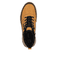 Schwarz-ockerfarbene Rieker Herren Schnürstiefel B9300-20 mit Reißverschluss. Schuh von oben.