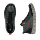 Grünschwarze Rieker Damen Kurzstiefel L0306-54 aus Glattleder mit rundem Logo. Schuh von oben, liegend.