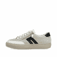 Graue Rieker Damen Sneaker Low L5903-40 aus Rauleder mit einem Reißverschluss. Schuh Außenseite.