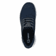 Blaue Rieker Herren Slipper B6658-14 mit Ready2GO Slip-in Feature sowie Gummizug. Schuh von oben.
