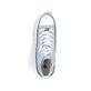 Blaue vegane Rieker Damen Sneaker High 90010-10 mit einem Reißverschluss. Schuh von oben.
