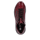 Rote Rieker Damen Sneaker Low N1400-33 mit Reißverschluss sowie der Extraweite H. Schuh von oben.
