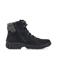 Schwarze Rieker Damen Schnürstiefel Z7220-00 mit wasserabweisender TEX-Membran. Schuh Innenseite.