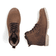 Braune Rieker Herren Schnürstiefel F3614-25 aus Rauleder. Schuh von oben, liegend.