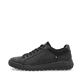 Schwarze Rieker Herren Sneaker Low U1100-00 mit Schnürung sowie flexibler Sohle. Schuh Außenseite.