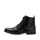 
Graphitschwarze Rieker Herren Schnürstiefel 33205-00 mit Schnürung und Reißverschluss. Schuh Außenseite