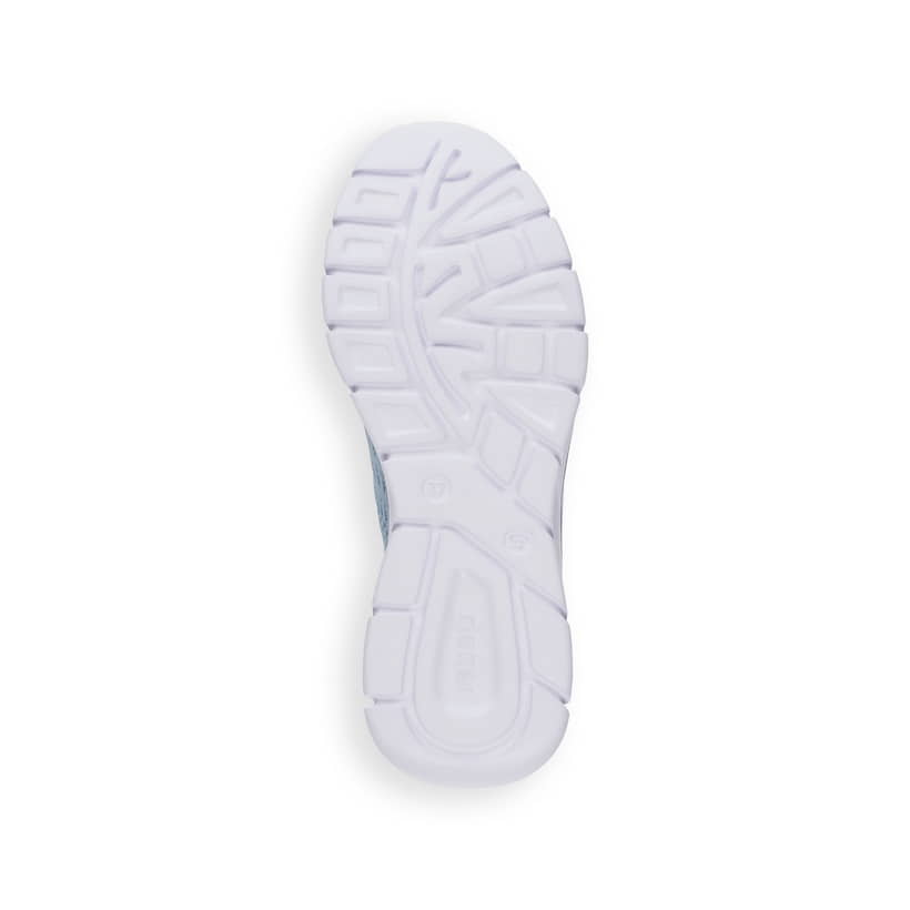 Blaue Rieker Damen Sneaker Low 54020-12 mit ultra leichter und flexibler Sohle. Schuh Laufsohle.