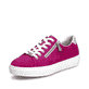 Rosane Rieker Damen Sneaker Low L59L1-31 mit einem Reißverschluss. Schuh seitlich schräg.