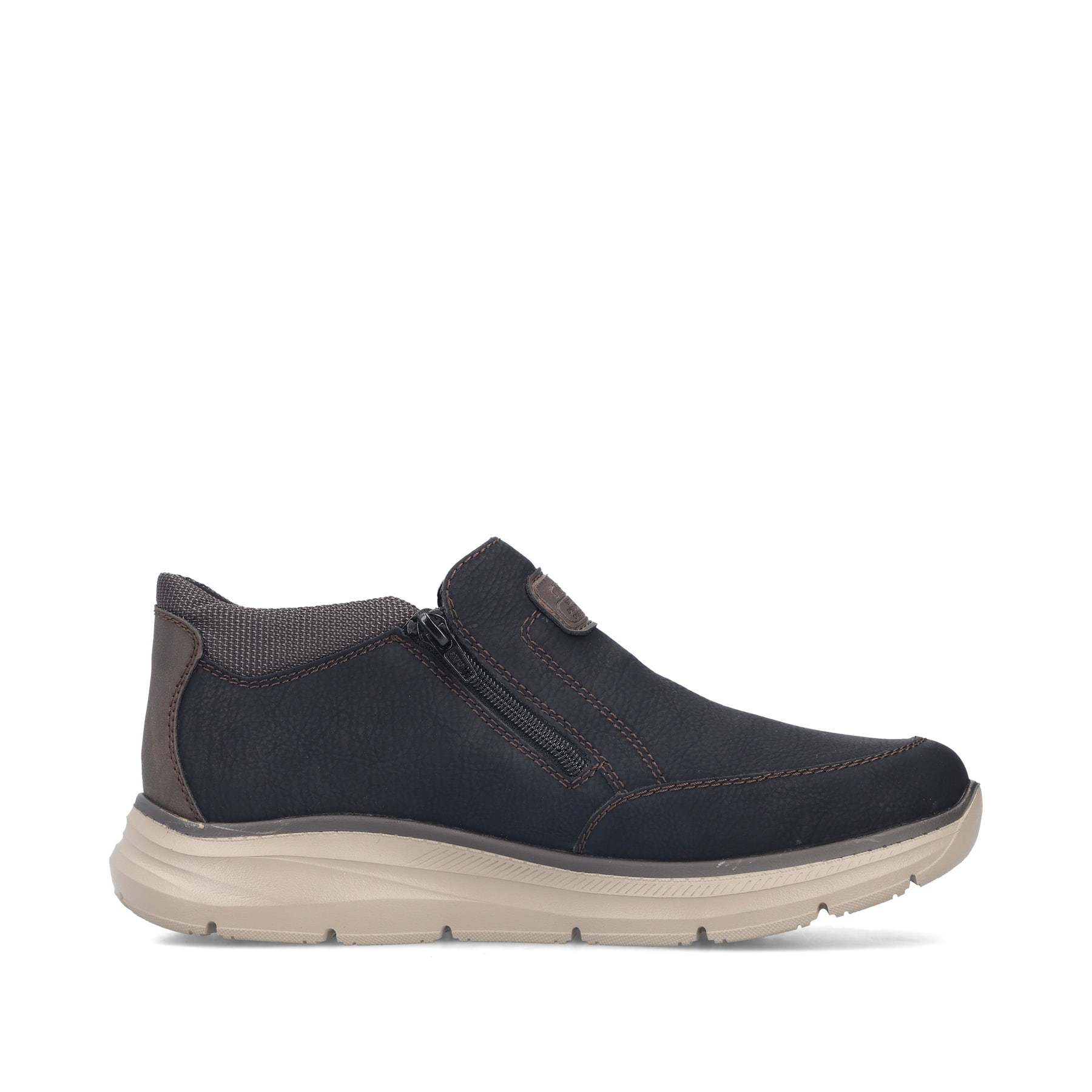 Schwarze Rieker Herren Kurzstiefel B1852-00 mit wasserabweisender TEX-Membran. Schuh Innenseite.