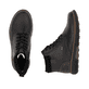 Schwarze Rieker Herren Schnürstiefel B3343-00 aus Glattleder. Schuh von oben, liegend.