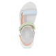Mehrfarbige vegane Rieker Damen Trekkingsandalen W3151-90 mit Klettverschluss. Schuh von oben.
