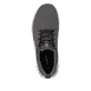 Graue Rieker Herren Slipper B7796-42 mit einem Gummizug sowie Komfortweite G 1/2. Schuh von oben.